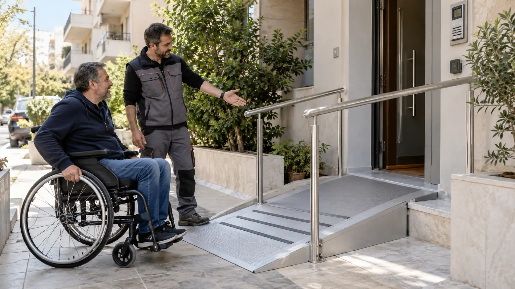 An accessible entrance to a home