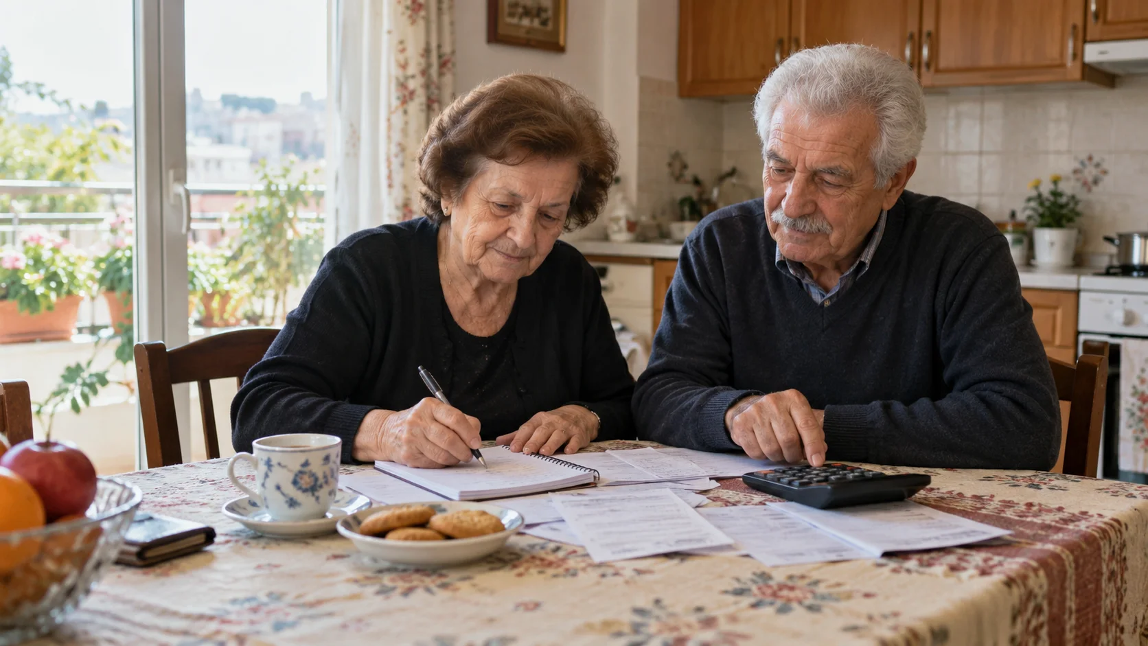 Ηλικιωμένο ζευγάρι οργανώνει τον οικογενειακό προϋπολογισμό